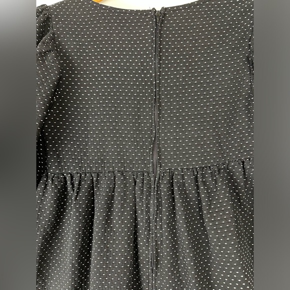 ModCloth babydoll Mini dress Size 4 black polkadot - Picture 10 of 10
